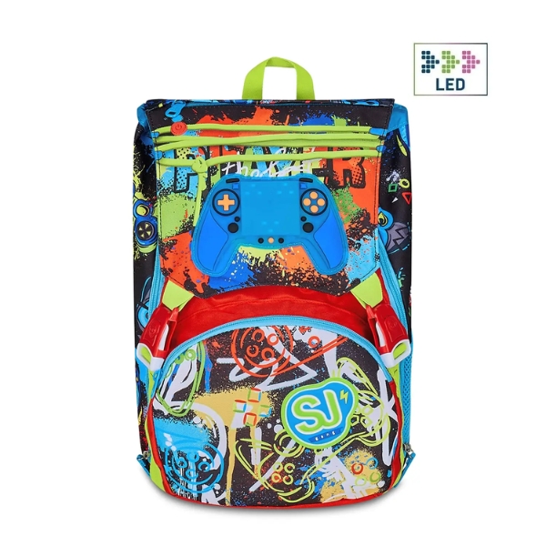 Zaino SJ Gang Game Led-Boy Sdoppiabile